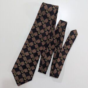 Vintage Tommy Hilfiger repeated Crest Logo Print Necktie 100% Silk